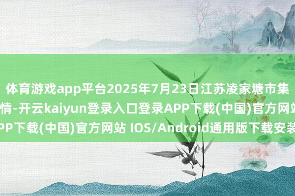 体育游戏app平台2025年7月23日江苏凌家塘市集发展有限公司价钱行情-开云kaiyun登录入口登录APP下载(中国)官方网站 IOS/Android通用版下载安装