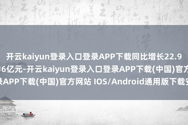 开云kaiyun登录入口登录APP下载同比增长22.90%；归母净利润9.36亿元-开云kaiyun登录入口登录APP下载(中国)官方网站 IOS/Android通用版下载安装