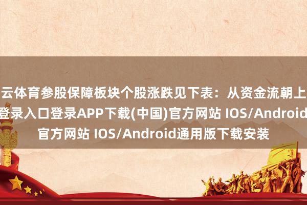 开云体育参股保障板块个股涨跌见下表：从资金流朝上来看-开云kaiyun登录入口登录APP下载(中国)官方网站 IOS/Android通用版下载安装