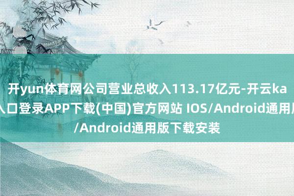 开yun体育网公司营业总收入113.17亿元-开云kaiyun登录入口登录APP下载(中国)官方网站 IOS/Android通用版下载安装